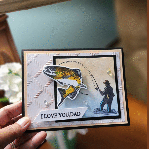 Handmade Fishing Card for Dad | Unique Father's Day & Birthday Gift