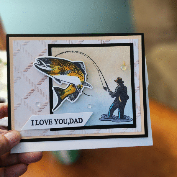 Handmade Fishing Card for Dad | Unique Father's Day & Birthday Gift