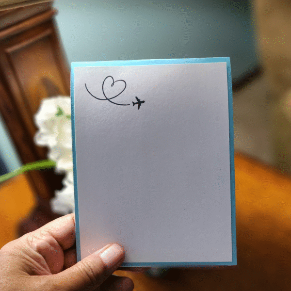 Happy Birthday - Handmade Airplane & Clouds Card