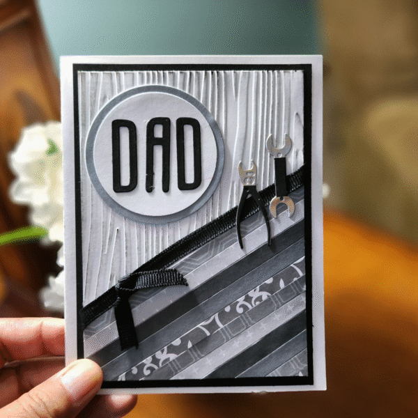 Unique Handcrafted "DAD" Card with Tool