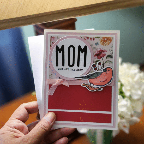 handmade 'mom you are the best' card